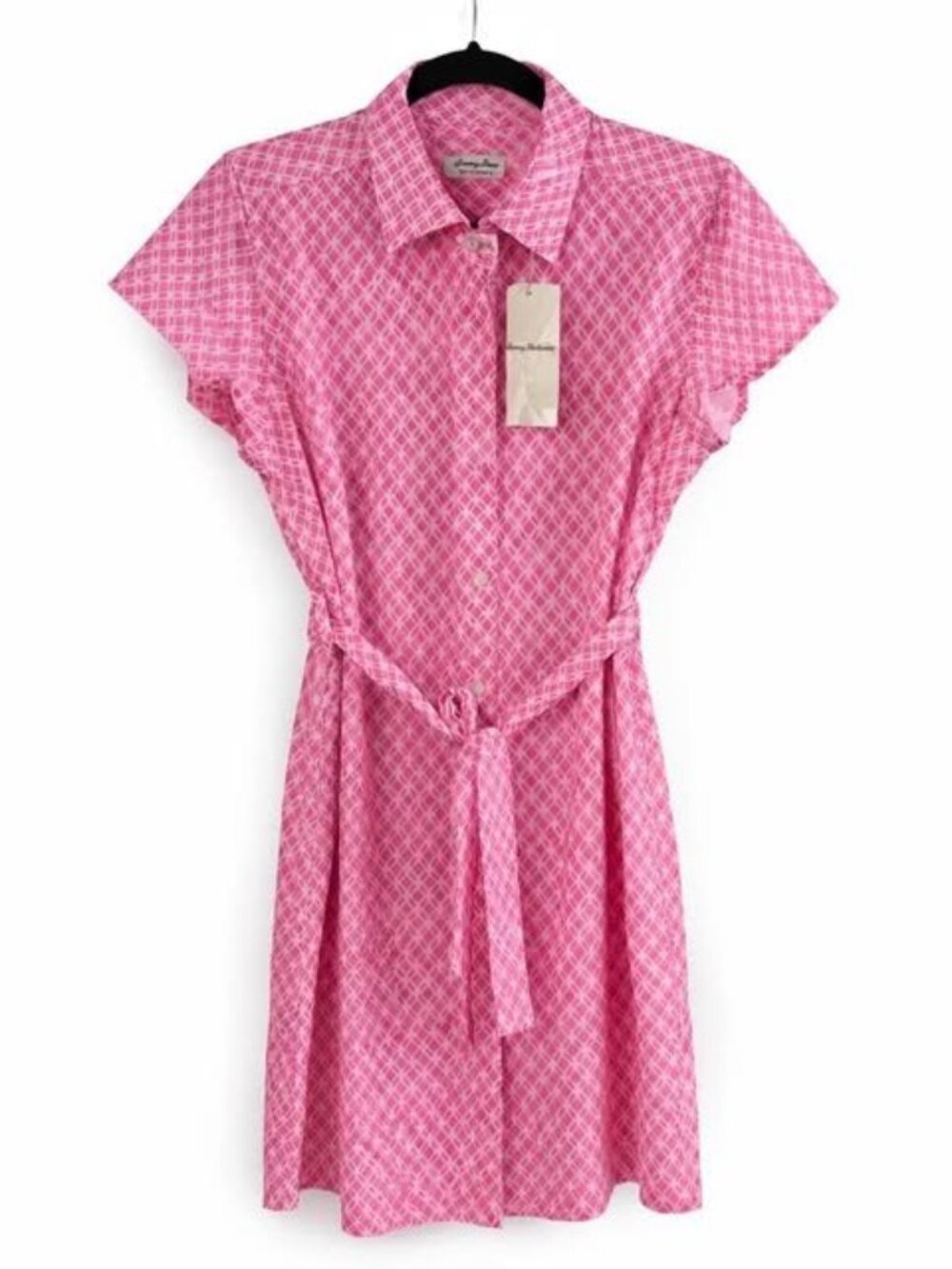 Tommy Bahama Pink Belted Shirt Dress - Like New